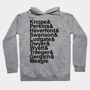 Parks and Rec helvetica list Hoodie